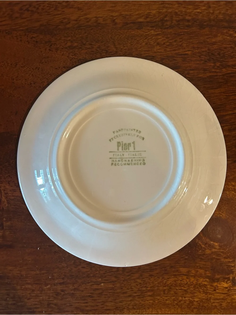Vintage Pier One Imports Blue Floral Ceramic Salad Plates 7.75” - Set of 2 Italy